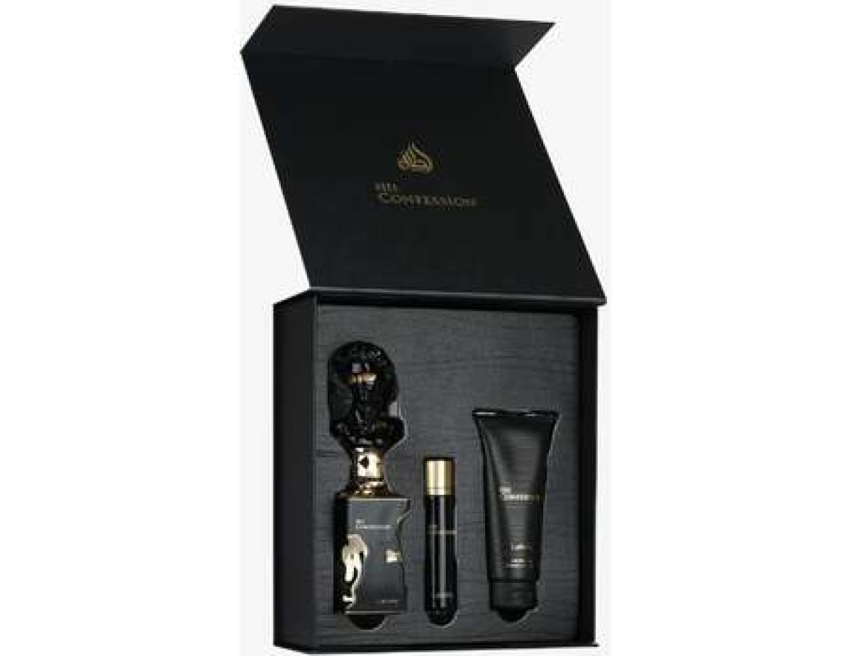 Lattafa Perfumes-His Confession Dárková sada EDP 100 ml, miniaturka EDP 12 ml a sprchový gel 100 ml-100ml
