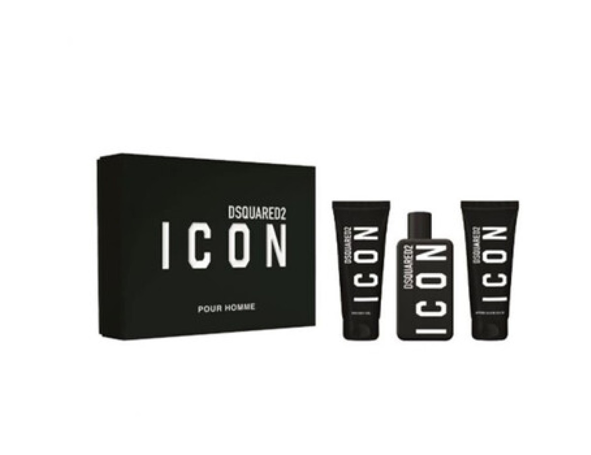 Dsquared2-Icon Pour Homme Dárková sada EDP 100 ml, sprchový gel 100 ml a balzám po holení 100 ml-100ml