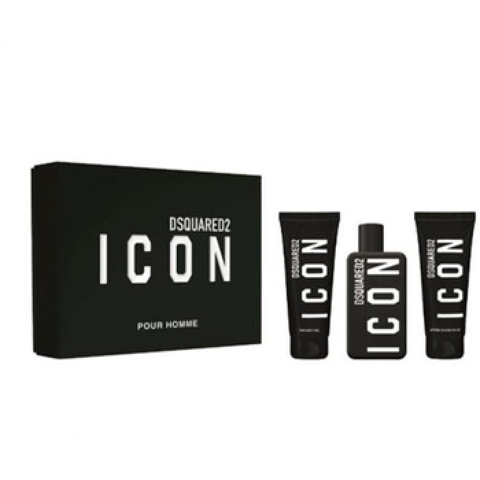 Dsquared2-Icon Pour Homme Dárková sada EDP 100 ml, sprchový gel 100 ml a balzám po holení 100 ml-100ml