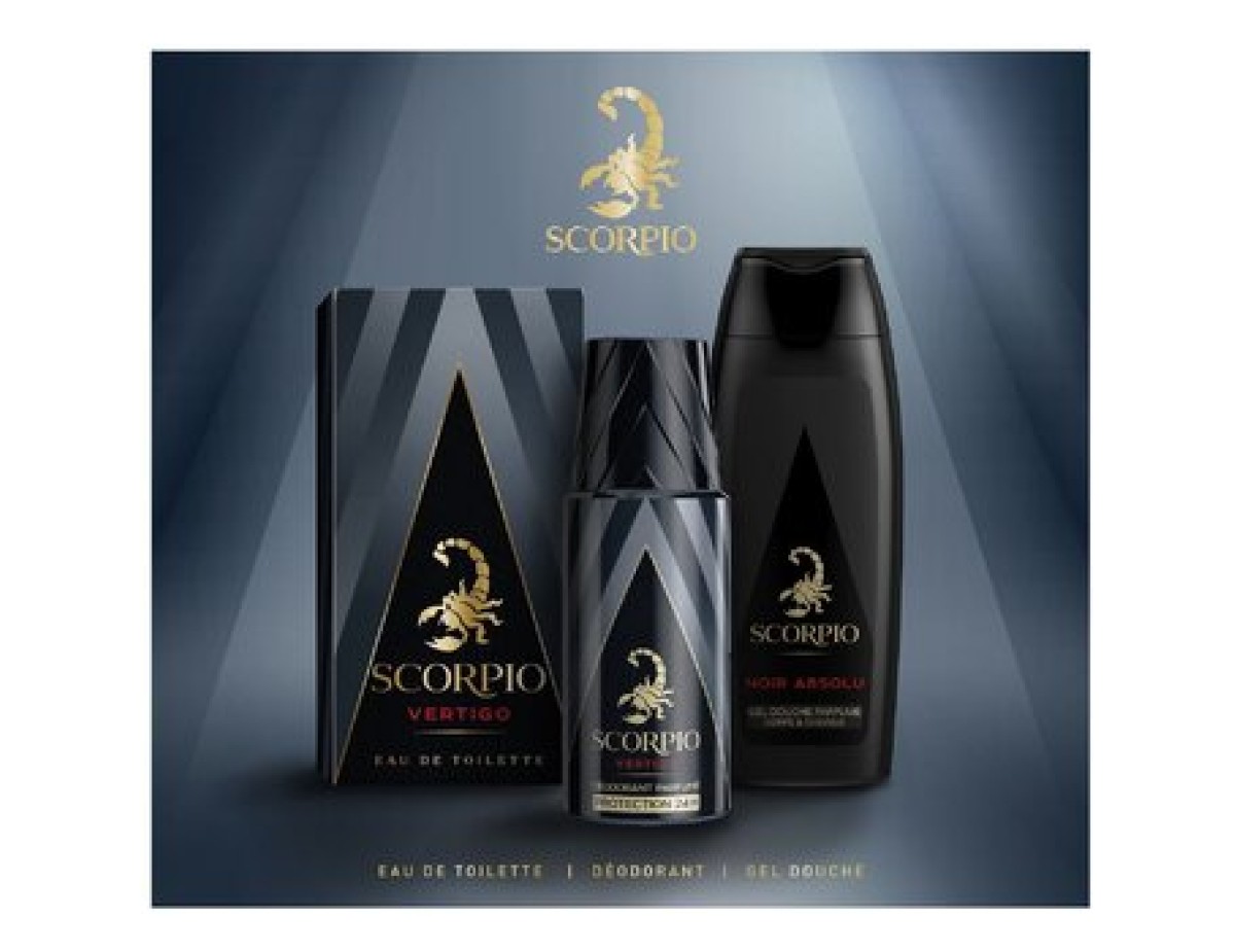Scorpio-Vertigo Dárková sada EDT 75 ml, sprchový gel 250 ml a deospray 150 ml-75ml Scorpio-Vertigo Dárková sada EDT 75 ml, sprchový gel 250 ml a deospray 150 ml-75ml