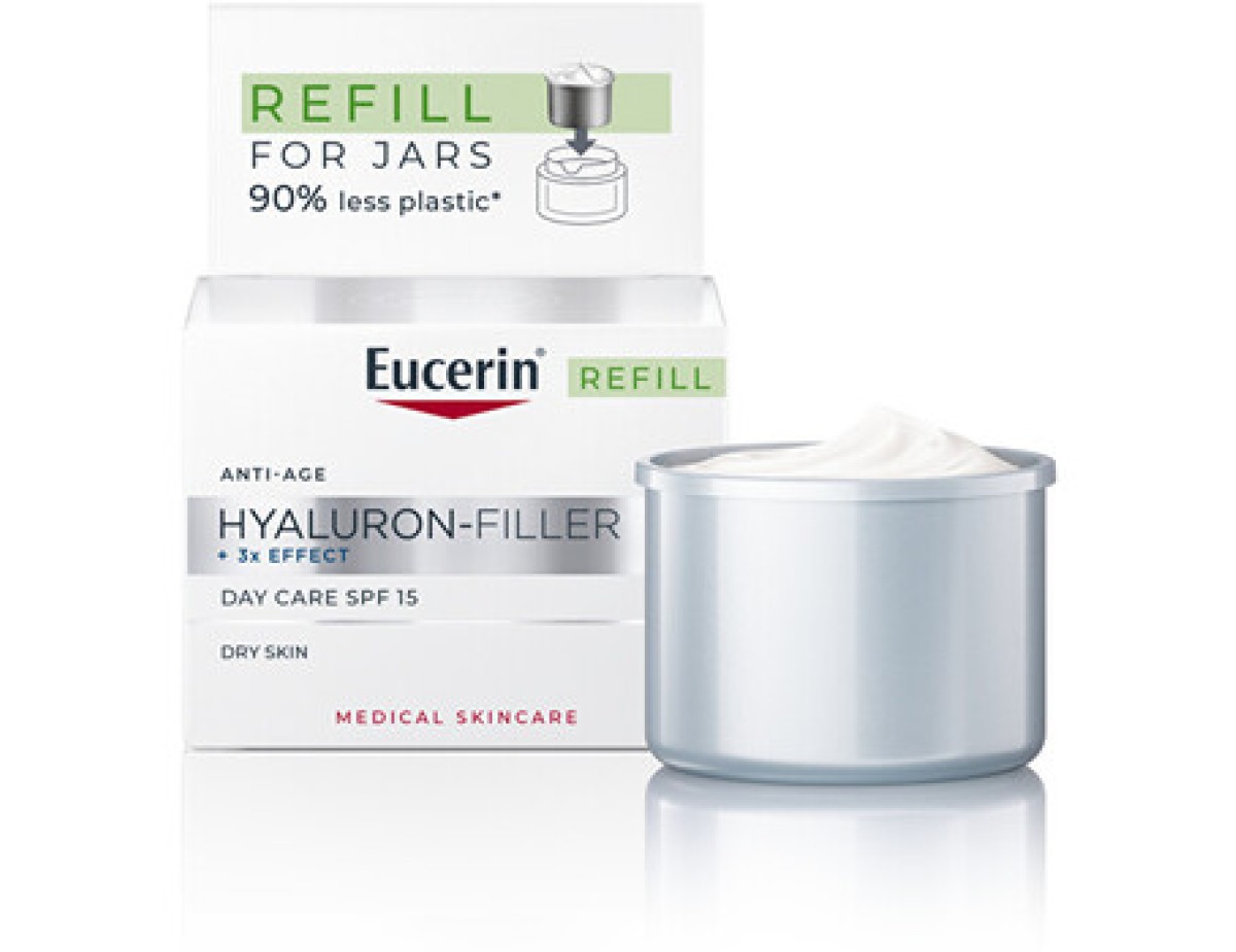 Eucerin-Hyaluron-Filler+3x Effect Day Care Refill SPF 15 - Náhradní náplň pro krém pro zralou pleť-50ml Eucerin-Hyaluron-Filler+3x Effect Day Care Refill SPF 15 - Náhradní náplň pro krém pro zralou pleť-50ml