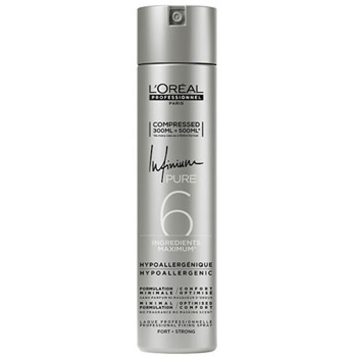 Infinium Pure Strong Hairspray - Hypoallergenic Hair Spray without Perfume for Strong Hair Fixation-300ml