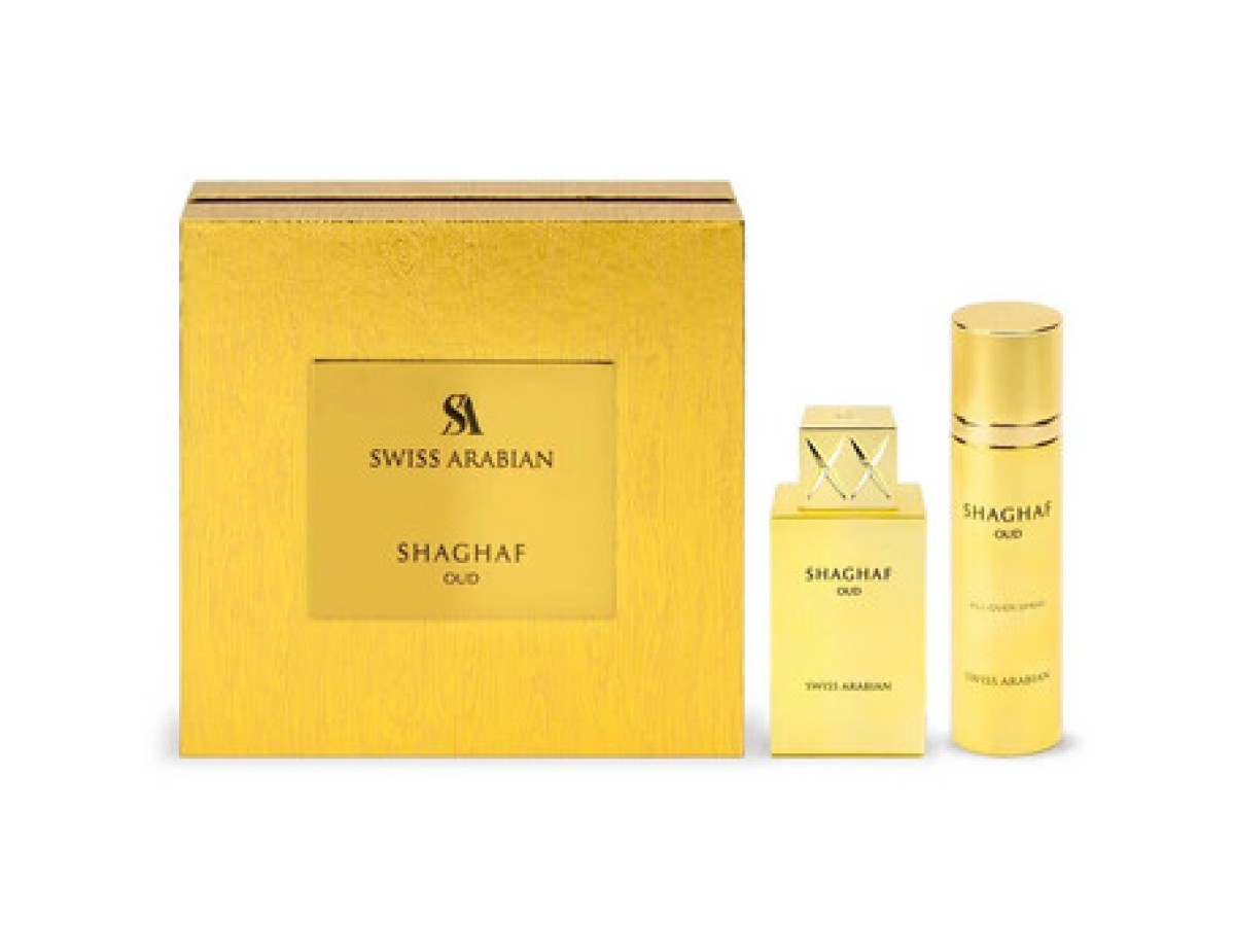 Swiss Arabian-Shaghaf Oud Dárková sada EDP 75 ml a tělový sprej 75 ml-75ml Swiss Arabian-Shaghaf Oud Dárková sada EDP 75 ml a tělový sprej 75 ml-75ml