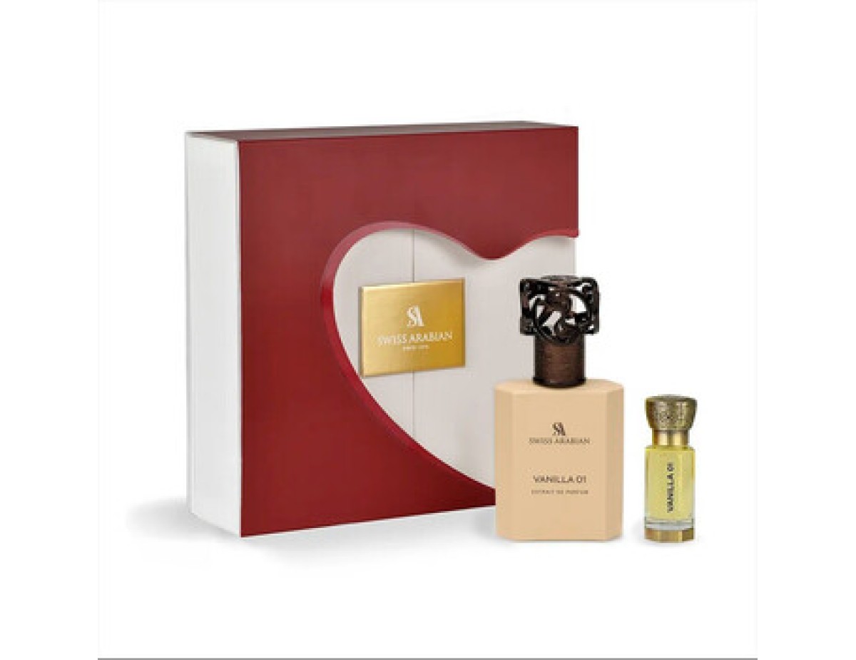 Swiss Arabian-Vanilla 01 Dárková sada Extrait de Parfum 50 ml a parfumed oil 12 ml-50ml