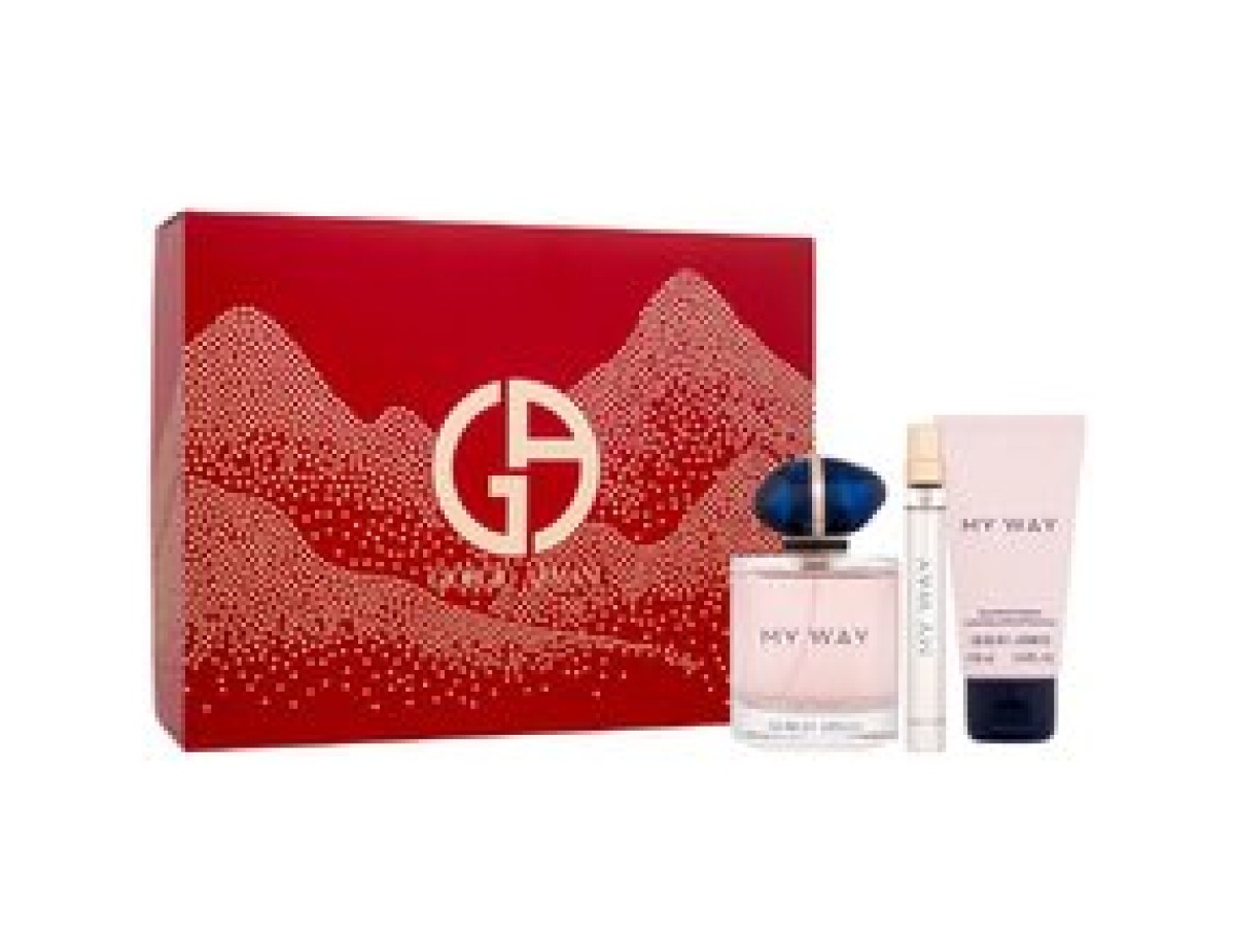 Armani-My Way Gift Set EDP 90 ml, body lotion 50 ml and miniature EDP 10 ml-90ml