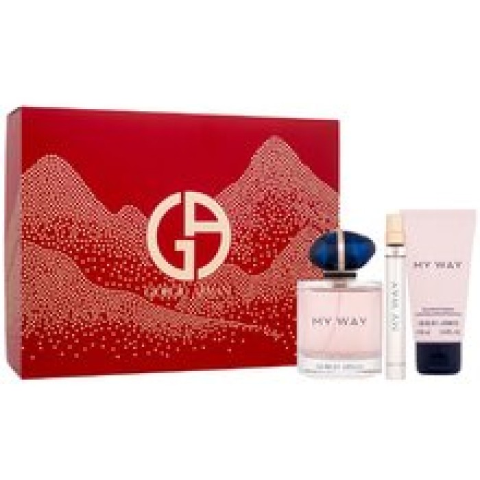 Armani-My Way Gift Set EDP 90 ml, body lotion 50 ml and miniature EDP 10 ml-90ml