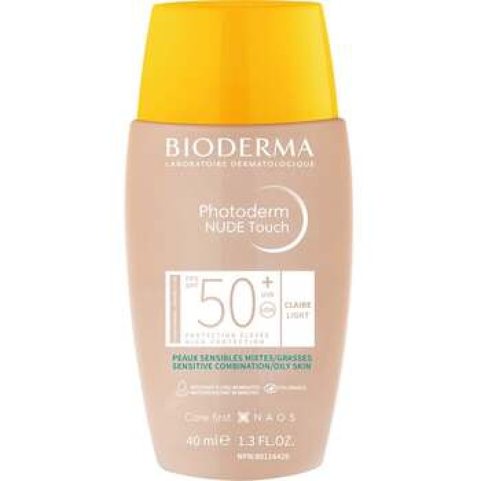 Bioderma-Photoderm Nude Touch Fluid SPF 50+ - Protective toned fluid for combination to oily skin-40ml