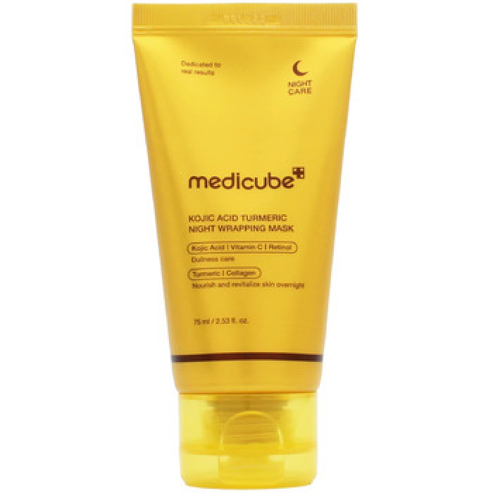 Medicube-Kojic Acid Turmeric Night Wrapping Mask - Noční rozjasňující zábalová maska s kyselinou kojovou a kurkumou-75ml