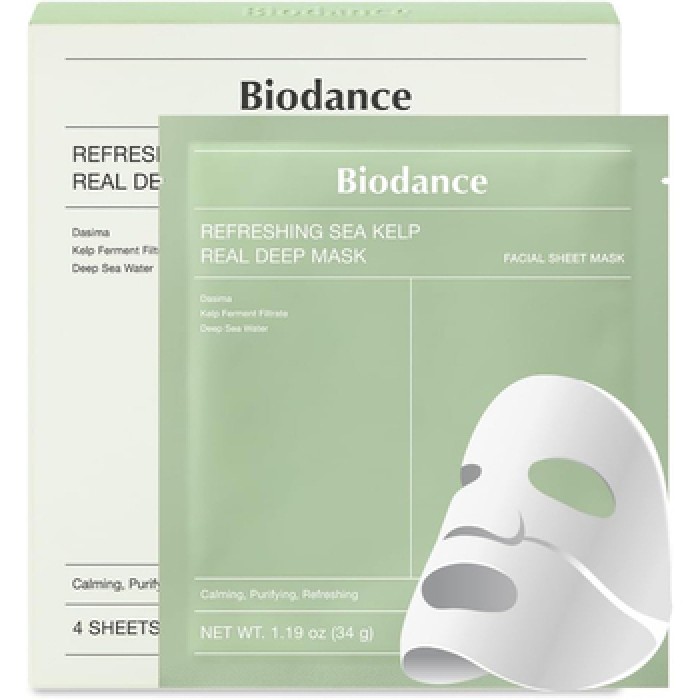 Biodance -Refreshing Sea Kelp Real Deep Mask - Zklidňující pleťová maska ( 4 ks )