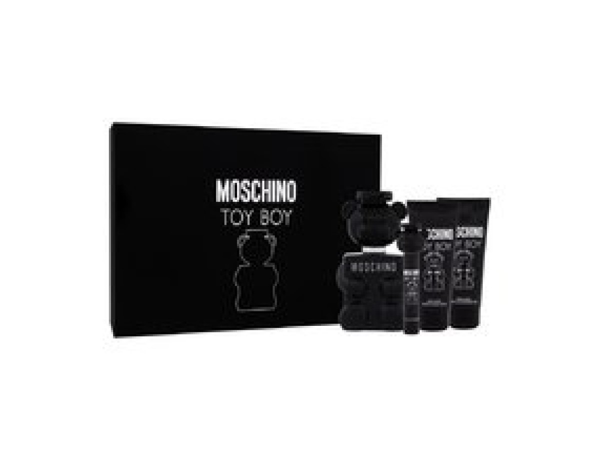 Moschino-Toy Boy Gift set EDP 100 ml, miniature EDP 10 ml, aftershave balm 100 ml and shower gel 100 ml-100ml Moschino-Toy Boy Gift set EDP 100 ml, miniature EDP 10 ml, aftershave balm 100 ml and shower gel 100 ml-100ml