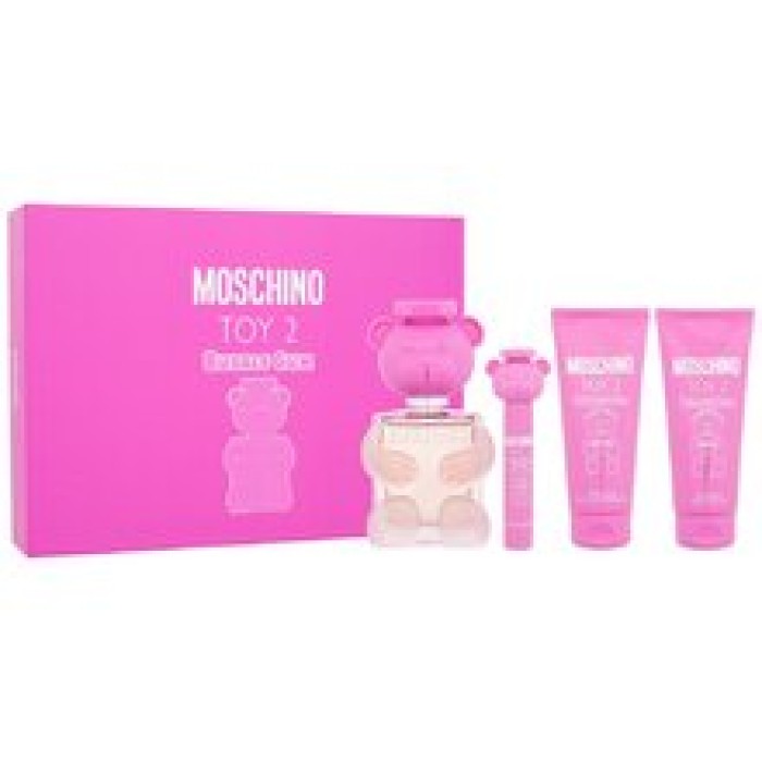 Moschino-Toy 2 Bubble Gum Gift Set EDT 100 ml, EDT mini 10 ml, shower gel 100 ml and body lotion 100 ml-100ml