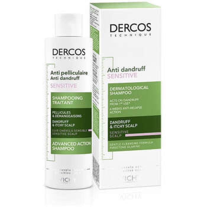 Vichy-Dercos Anti-Dandruff Sensitive Treatment Shampoo - Sulfate-dandruff shampoo for sensitive skin-200ml Vichy-Dercos Anti-Dandruff Sensitive Treatment Shampoo - Sulfate-dandruff shampoo for sensitive skin-200ml