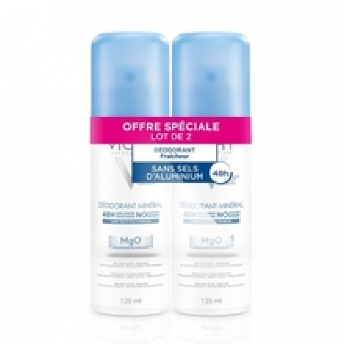 Vichy-Deodorant Mineral ( 2 pcs ) - Mineral deodorant spray 48H-125ml Vichy-Deodorant Mineral ( 2 pcs ) - Mineral deodorant spray 48H-125ml