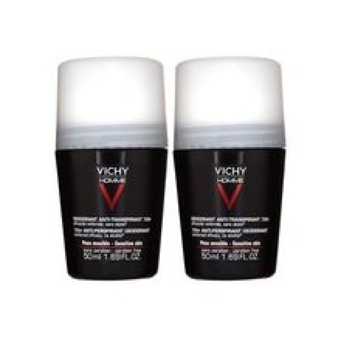 Vichy-Men Homme 72H Deodorant Anti-Transpirant ( 2 pcs ) - Roll-on deodorant for sensitive skin-50ml Vichy-Men Homme 72H Deodorant Anti-Transpirant ( 2 pcs ) - Roll-on deodorant for sensitive skin-50ml
