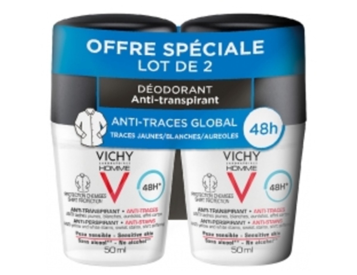 Vichy-Homme 48H Anti-Perspirant Anti-Stains - Antiperspirant pro muže-100ml