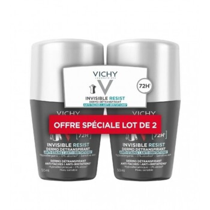 Vichy-Homme 72H Invisible Resist Detranspirant - Antiperspirant pro muže proti nadměrnému pocení-100ml