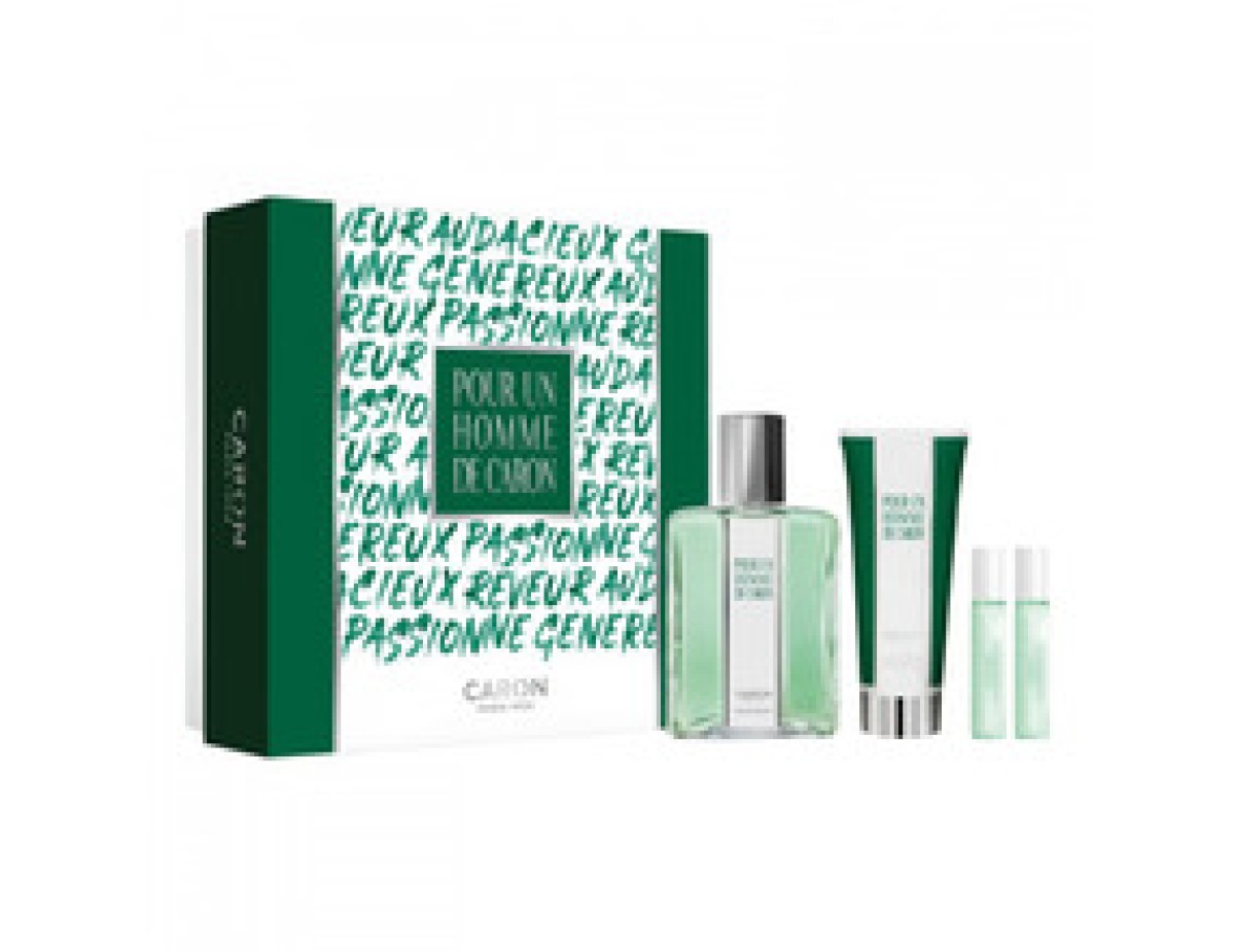 Caron-Pour un Homme de Caron Dárková sada EDT 125 ml, sprchový gel 75 ml, miniaturka Le Matin EDT 5 ml a miniaturka Le Soir EDP 5 ml-125ml