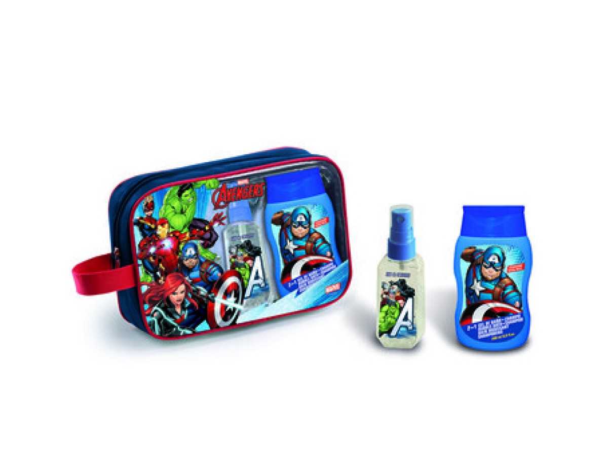 Dětské parfémy-Avengers Set Dárková sada s kosmetickou taškou Dětské parfémy-Avengers Set Dárková sada s kosmetickou taškou