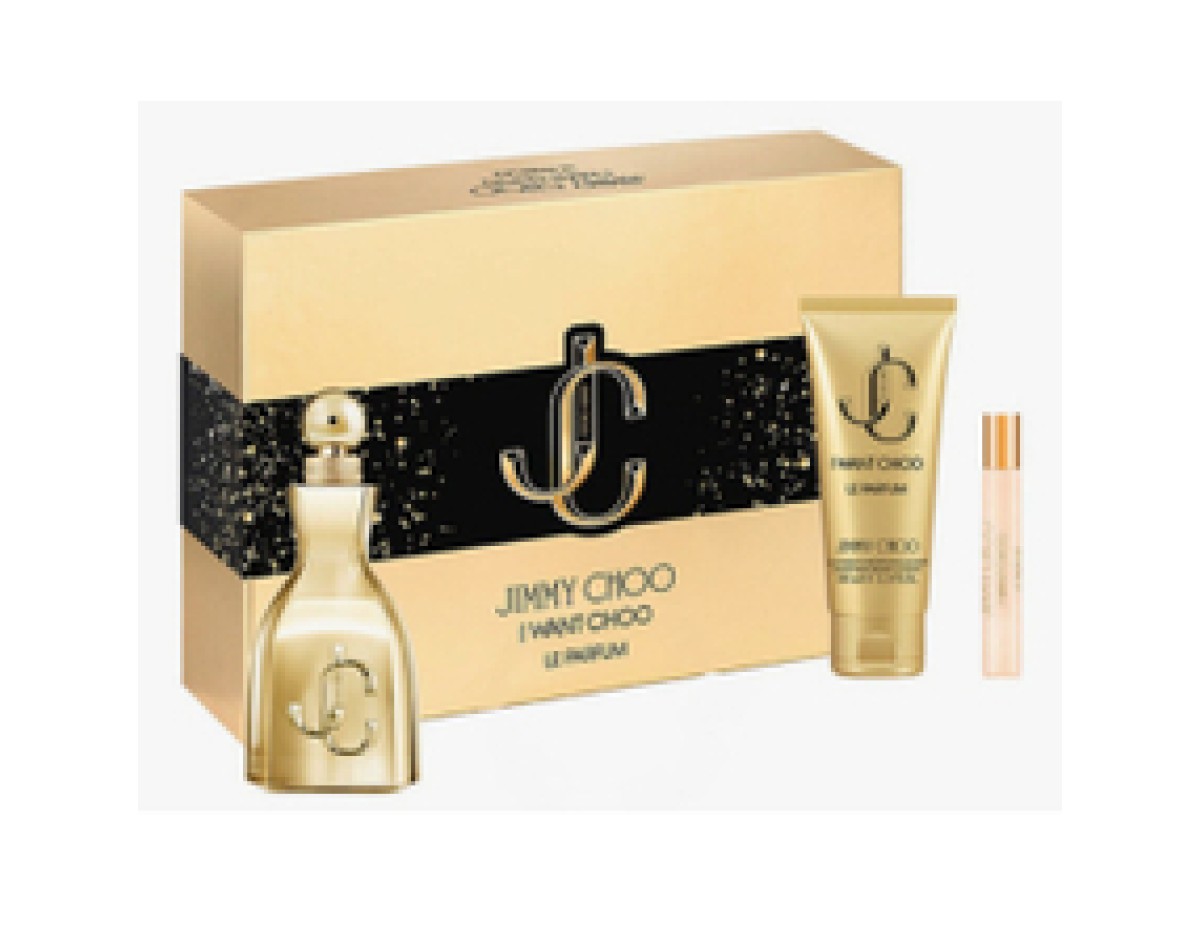 Jimmy Choo-I Want Choo Le Parfum Gift set Parfum 100 ml, body lotion 100 ml and perfume 7.5 ml-100ml