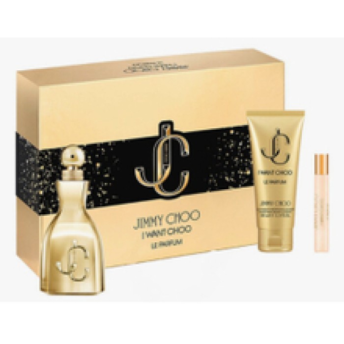 Jimmy Choo-I Want Choo Le Parfum Gift set Parfum 100 ml, body lotion 100 ml and perfume 7.5 ml-100ml