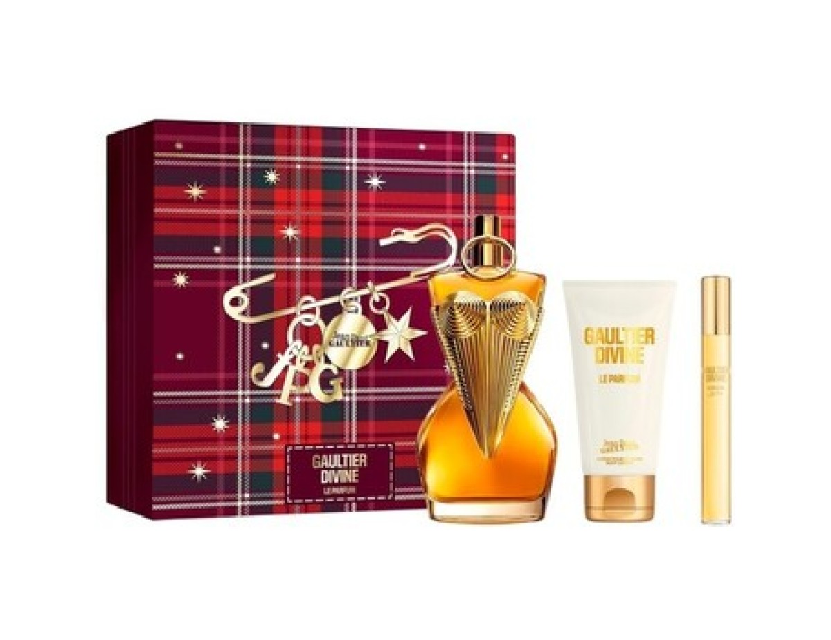 Jean Paul Gaultier-Divine Le Parfum Dárková sada EDP 100 ml, miniaturka EDP 10 ml a tělové mléko 75 ml-100ml