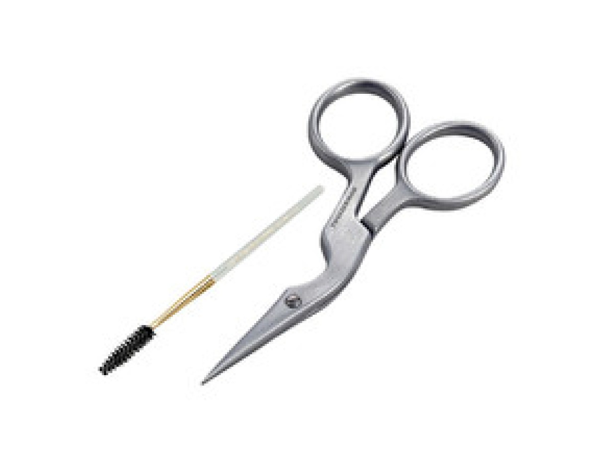 Tweezerman-Brow Shaping Scissors & Brush Stainless Steel - Nůžky a kartáček na obočí