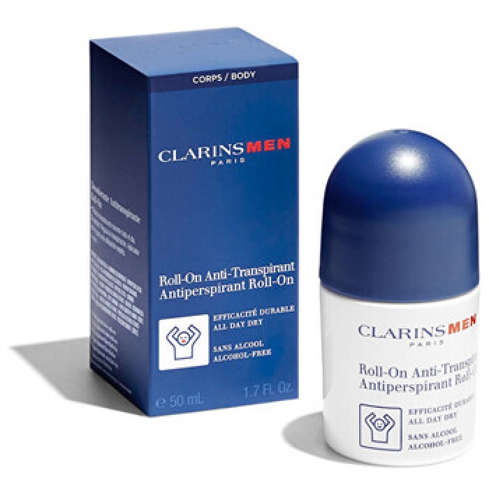 Clarins-Men Antiperspirant Deo Roll-On - Roll-on deodorant without alcohol-50ml