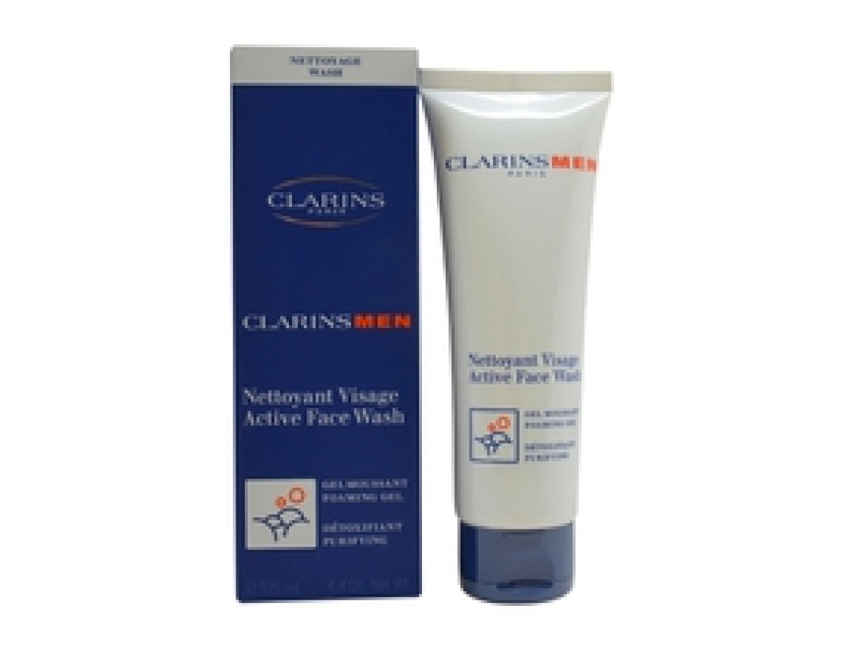 Clarins-Men Active Face Wash - Foaming cleansing gel, soap-free-125ml Clarins-Men Active Face Wash - Foaming cleansing gel, soap-free-125ml