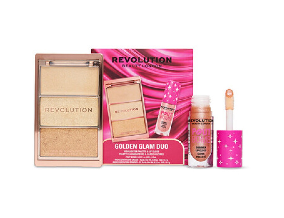 Makeup Revolution-Golden Glam Duo - Dárková sada Makeup Revolution-Golden Glam Duo - Dárková sada