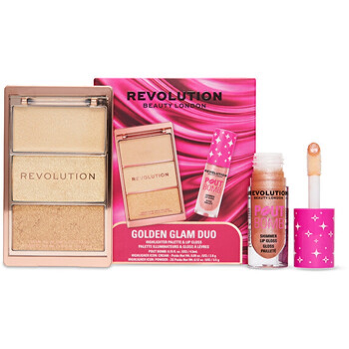 Makeup Revolution-Golden Glam Duo - Dárková sada Makeup Revolution-Golden Glam Duo - Dárková sada