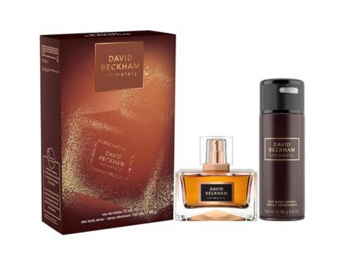 David Beckham-Intimately for Men Gift set EDT 75 ml and deospray 150 ml-75ml