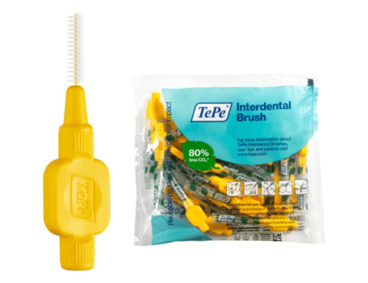 TePe-Interdental Brush Extra Soft (0.7 mm yellow 25 pcs) - Very fine interdental brushes TePe-Interdental Brush Extra Soft (0.7 mm yellow 25 pcs) - Very fine interdental brushes