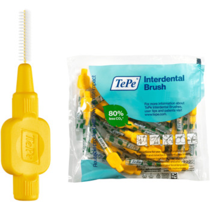 TePe-Interdental Brush Extra Soft (0.7 mm yellow 25 pcs) - Very fine interdental brushes