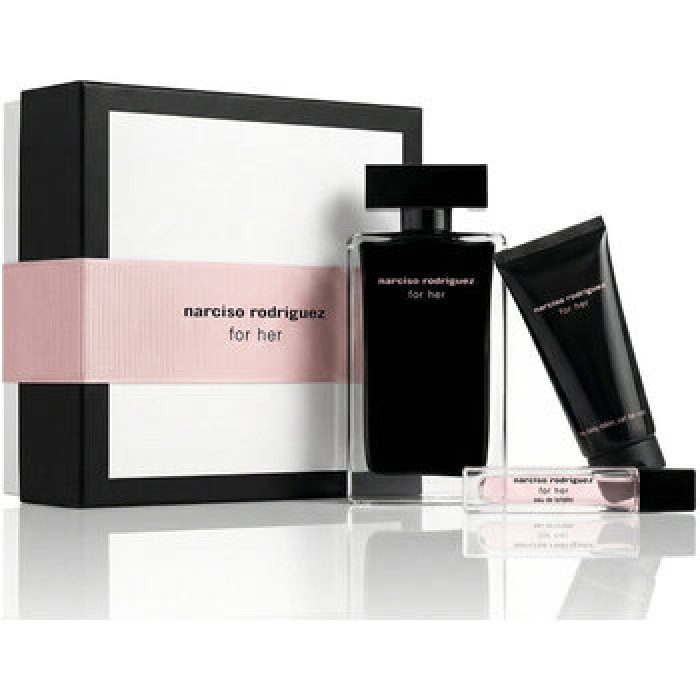 Narciso Rodriguez-Narciso Rodriguez for Her EDT gift set 100 ml, body lotion 50 ml and miniature EDT 10 ml-100ml
