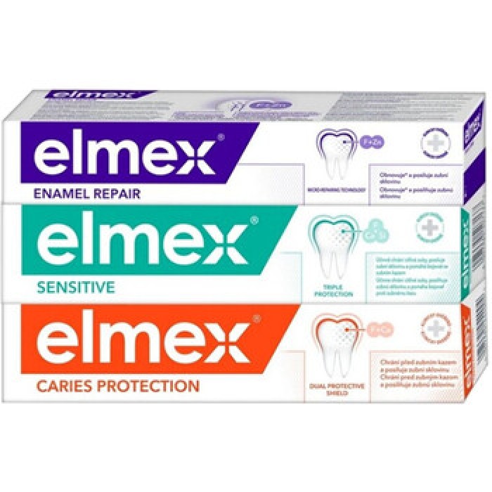 Elmex-Mix Trio Toothpaste Set - Sada zubních past-75ml
