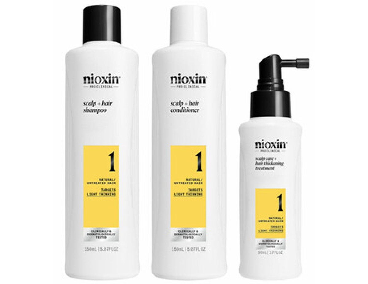Nioxin-System 1 Set - Sada péče pro jemné mírně řídnoucí přírodní vlasy