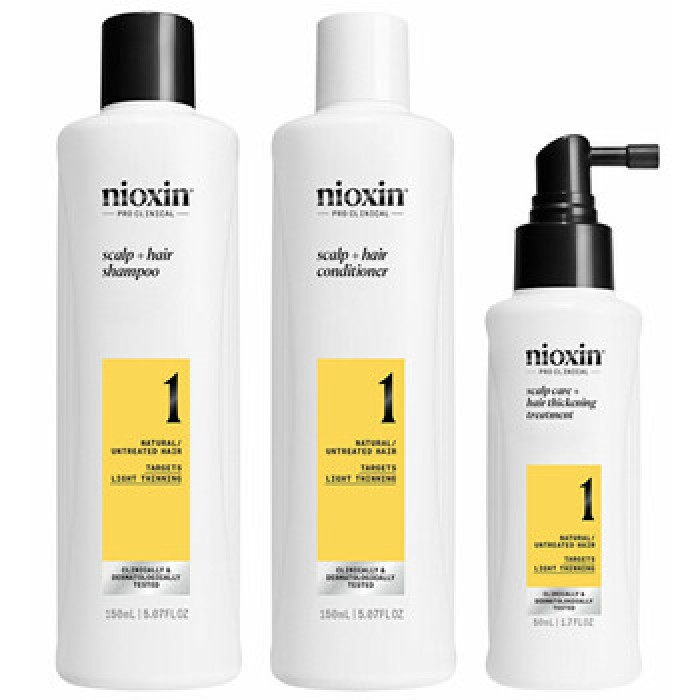 Nioxin-System 1 Set - Sada péče pro jemné mírně řídnoucí přírodní vlasy Nioxin-System 1 Set - Sada péče pro jemné mírně řídnoucí přírodní vlasy