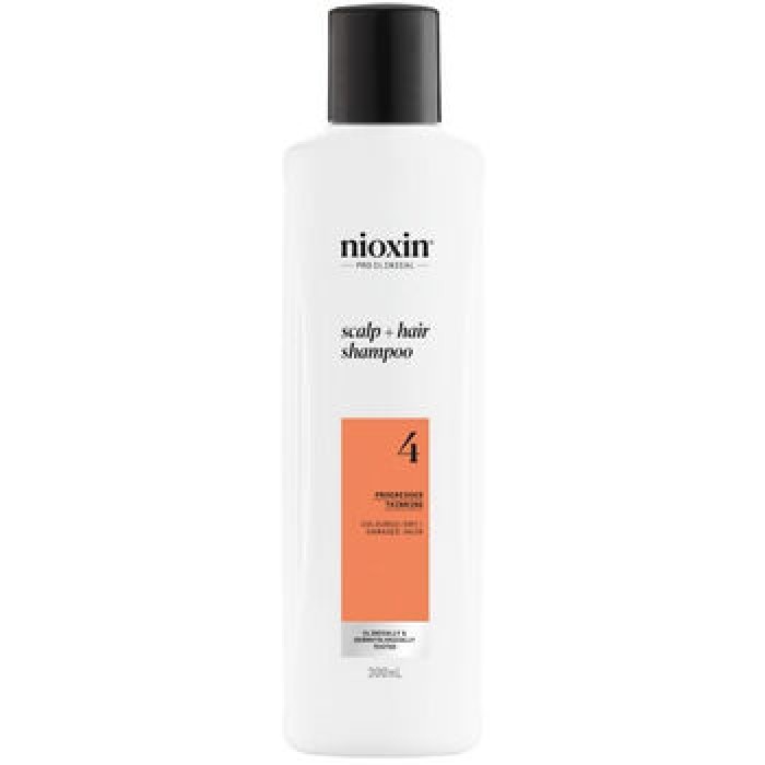 Nioxin-System 4 Scalp + Hair Shampoo Progressed Thinning - Čisticí šampon pro barvené vlasy s pokročilým řídnutím-300ml