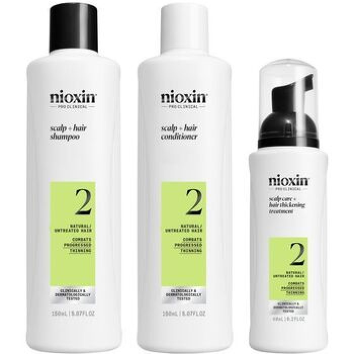 Nioxin-System 2 Set - Sada péče pro jemné výrazně řídnoucí přírodní vlasy