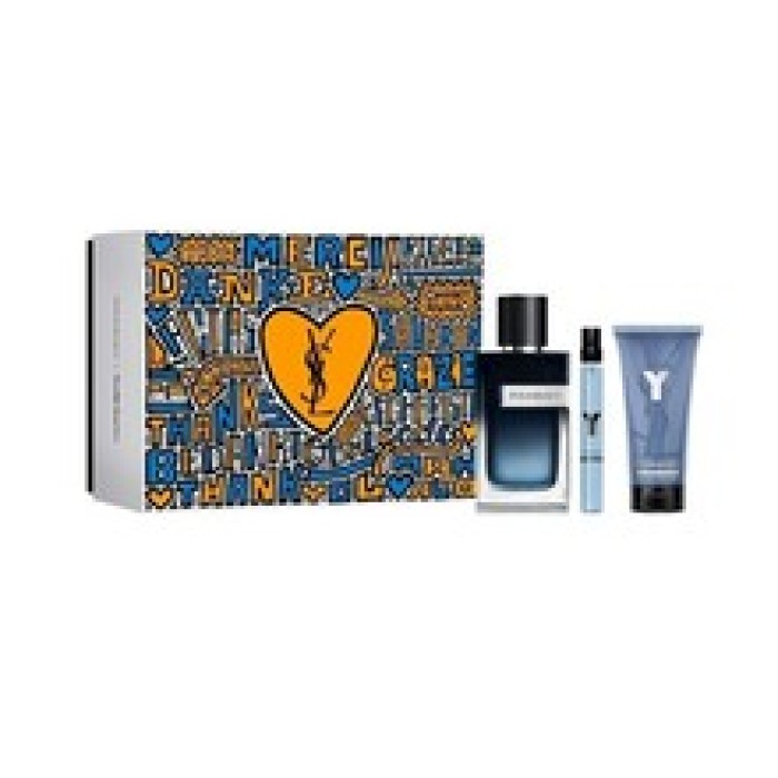Yves Saint Laurent-Y Eau de Parfum Gift set EDP 100 ml, shower gel 50 ml and miniature EDP 10 ml-100ml