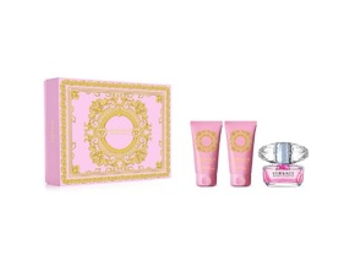 Versace-Bright Crystal Gift Set EDT 50 ml, body lotion Bright Crystal 50 ml and Shower Gel 50 ml Bright Crystal FREE-50ml