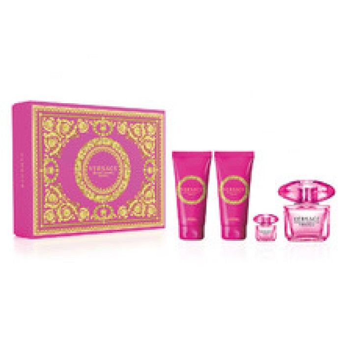 Versace-Bright Crystal Absolu EDP Gift Set 90 ml, body lotion 100 ml, shower gel 100 ml and miniature EDP 5 ml-90ml