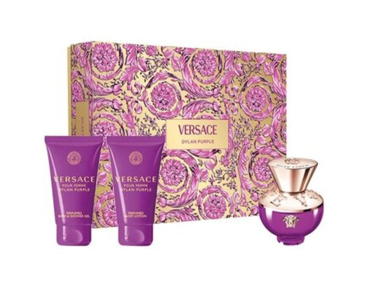 Versace-Dylan Purple pour Femme Gift set EDP 50 ml, body lotion 50 ml and shower gel 50 ml-50ml Versace-Dylan Purple pour Femme Gift set EDP 50 ml, body lotion 50 ml and shower gel 50 ml-50ml