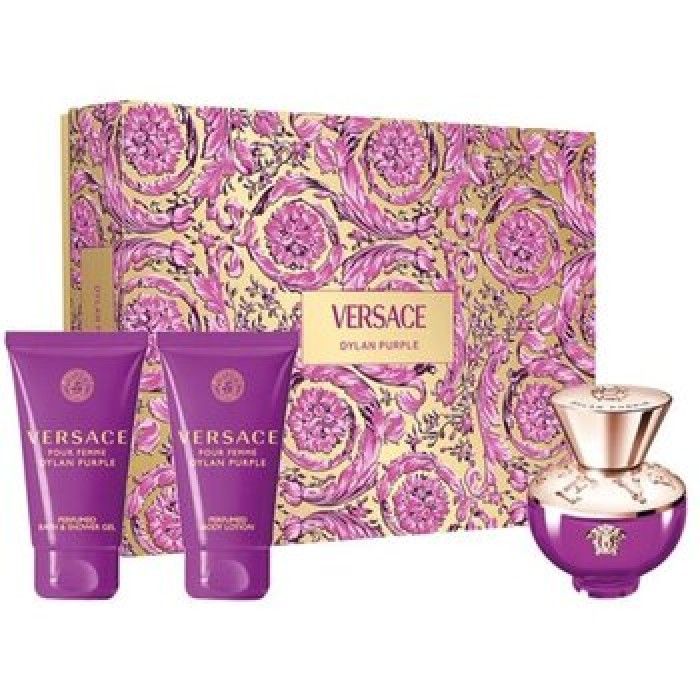 Versace-Dylan Purple pour Femme Gift set EDP 50 ml, body lotion 50 ml and shower gel 50 ml-50ml