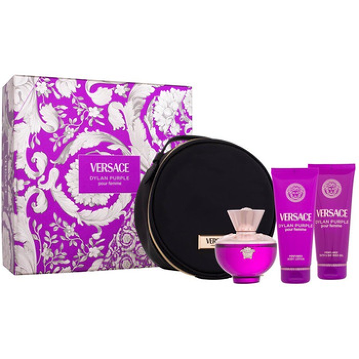 Versace-Dylan Purple Dárková sada EDP 100 ml, tělové mléko 100 ml, sprchový gel 100 ml a kosmetická taštička-100ml Versace-Dylan Purple Dárková sada EDP 100 ml, tělové mléko 100 ml, sprchový gel 100 ml a kosmetická taštička-100ml