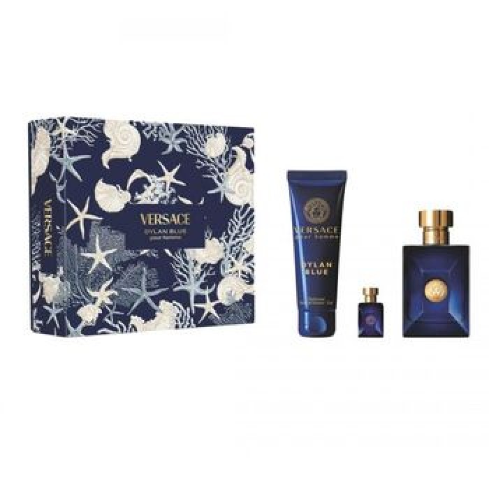 Versace-Dylan Blue Dárková sada EDT 100 ml, miniaturka EDT 5 ml a sprchový gel 150 ml-100ml