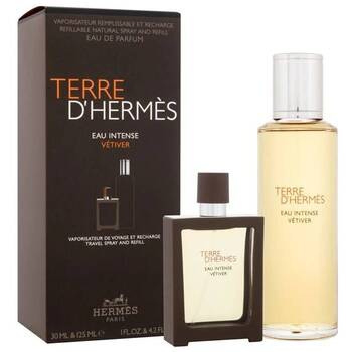 Hermes-Terre D'Hermes Pure Perfume Gift Set Perfume 30 ml refill + Terre D'Hermes Pure Perfume 125 ml-30ml Hermes-Terre D'Hermes Pure Perfume Gift Set Perfume 30 ml refill + Terre D'Hermes Pure Perfume 125 ml-30ml