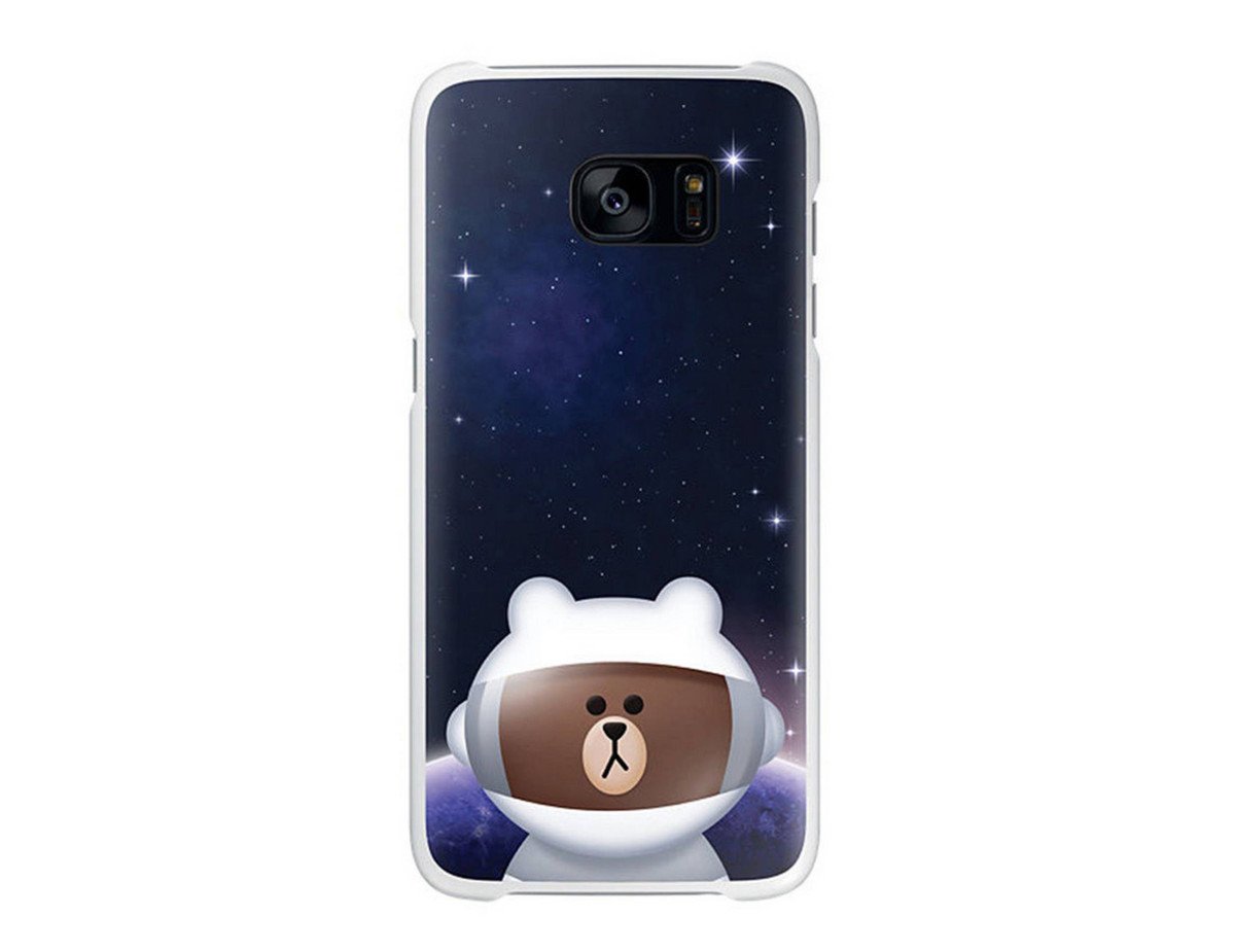 Θήκη Faceplate Samsung S7 Line Friends Cover "Mr. Brown" EF-XG930LDEGWW για SM-G930F Galaxy S7 Μαύρη