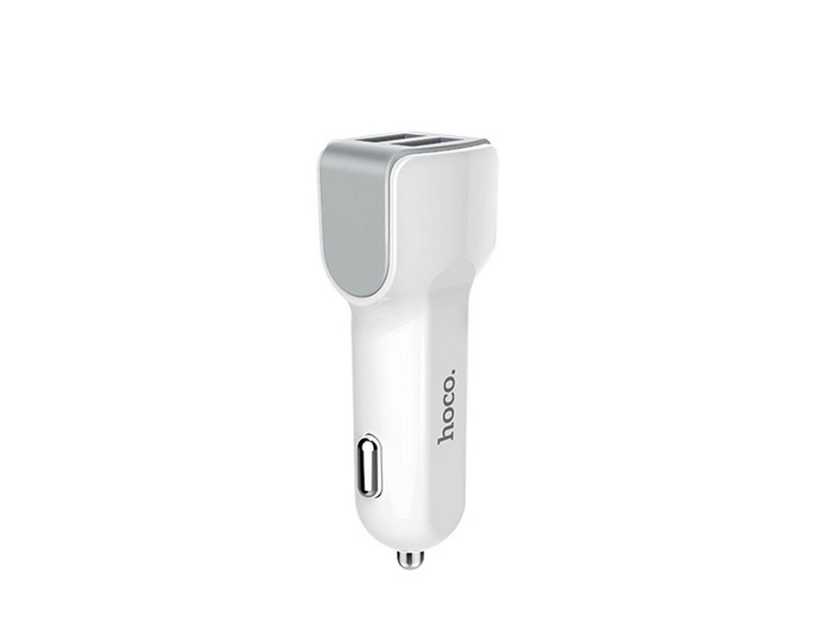 Φορτιστής Αυτοκινήτου Hoco Z23 Grand Style Dual USB Fast Charging 5V/2.4A 12W και Είσοδο 12/24V Λευκός