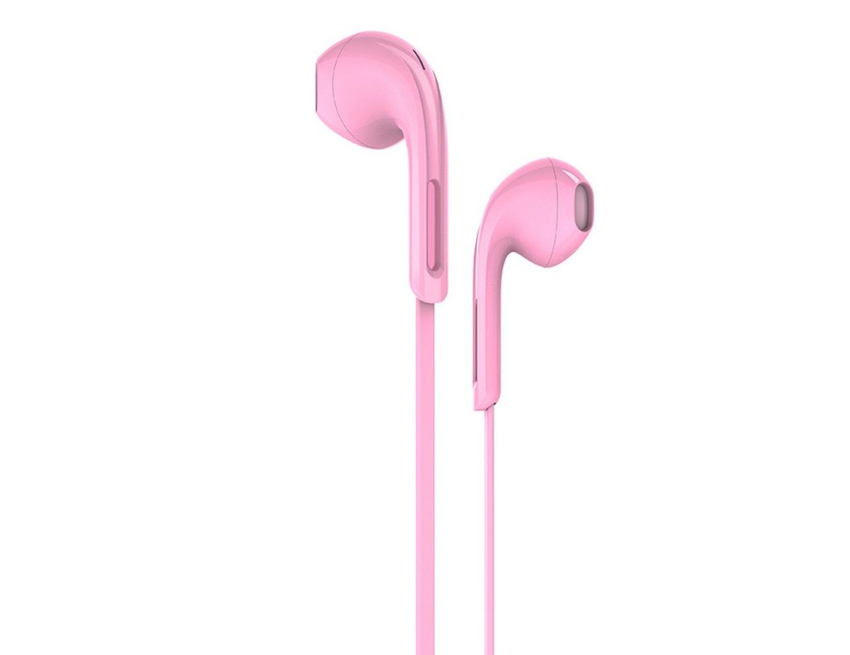 Hands Free Hoco M39 Rhyme Sound Earphones Stereo 3.5mm Ροζ με Μικρόφωνο και Πλήκτρο Λειτουργίας